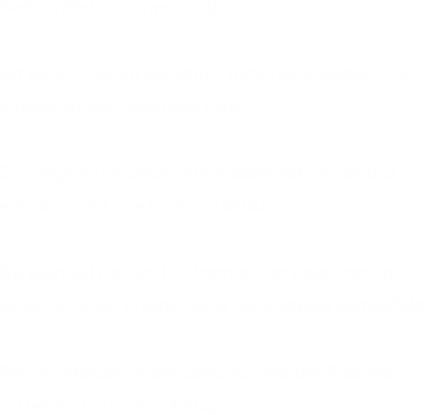 Werbeartikel Text